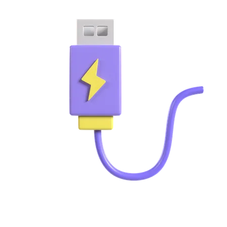 Cable USB Rendu Dillustration 3 D 3D Icon