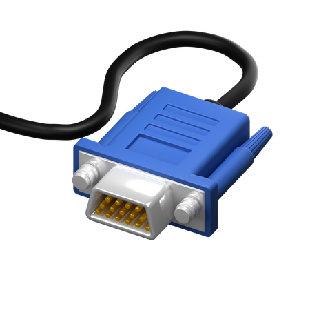 Cable vga  3D Icon