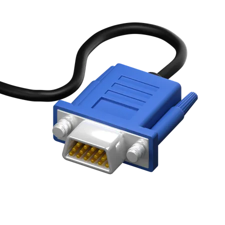 Cable vga  3D Icon