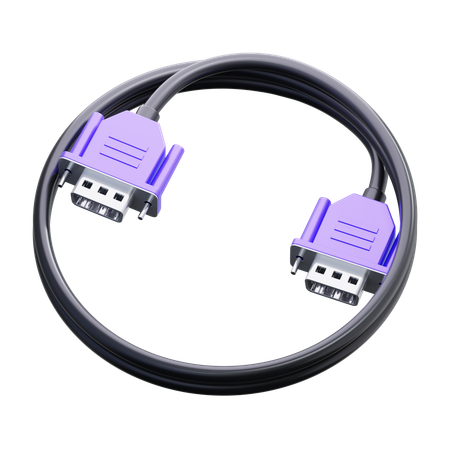 Câble VGA  3D Icon