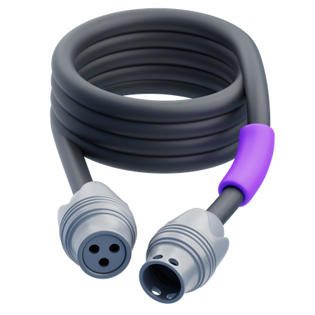 Cables de micrófono  3D Icon