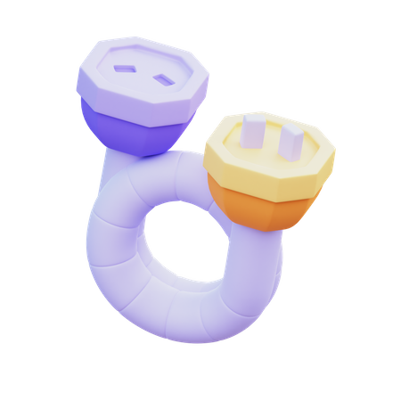 Cabo de extensão  3D Icon