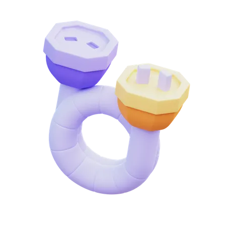 Cabo de extensão  3D Icon