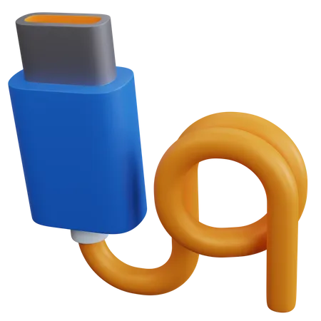 Cabo USB  3D Icon