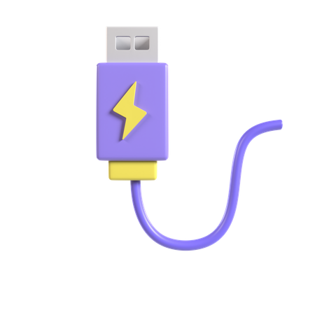 Cabo USB  3D Icon