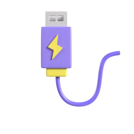 Cabo USB  3D Icon