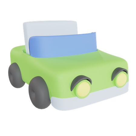 Cabriolet Car  3D Icon