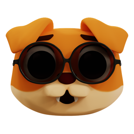 Cachorro fofo emoji legal  3D Icon