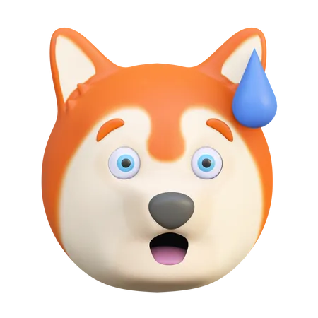 Cachorro em pânico  3D Emoji