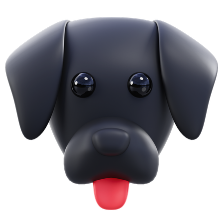 Cachorro preto  3D Icon