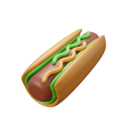 Cachorro-quente  3D Icon