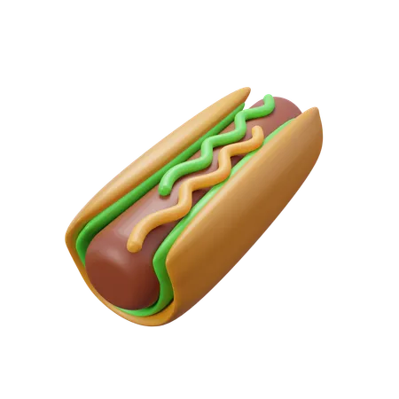 Cachorro-quente  3D Icon