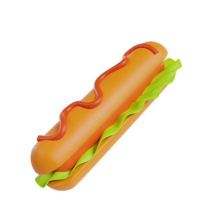 Cachorro-quente  3D Icon