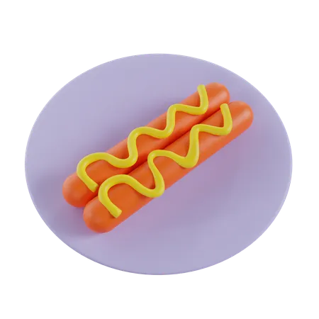 Cachorro-quente  3D Icon