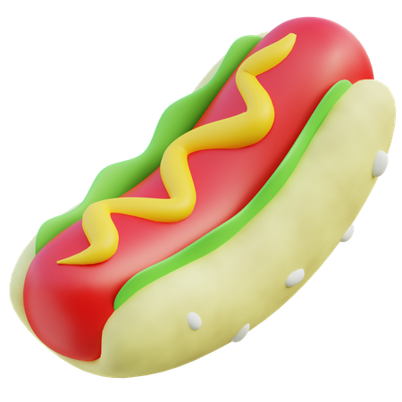 Cachorro-quente  3D Icon