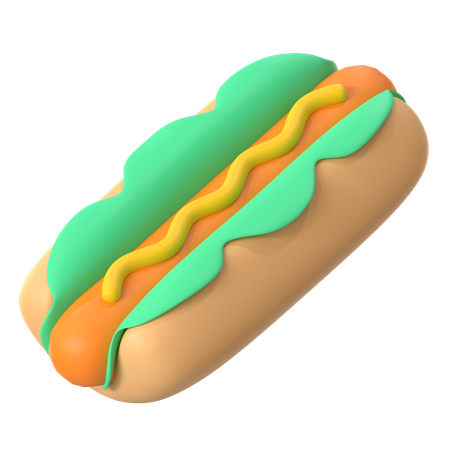 Cachorro-quente  3D Icon