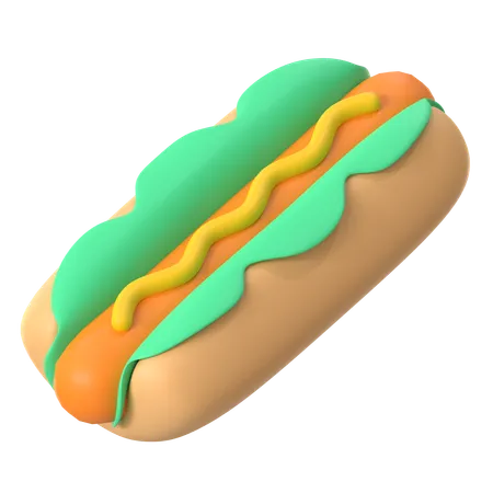 Cachorro-quente  3D Icon