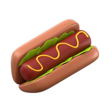 Cachorro-quente  3D Icon