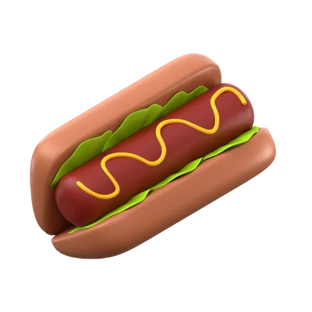 Cachorro-quente  3D Icon