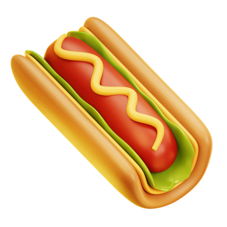 Cachorro-quente  3D Icon