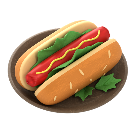 Cachorro-quente  3D Icon