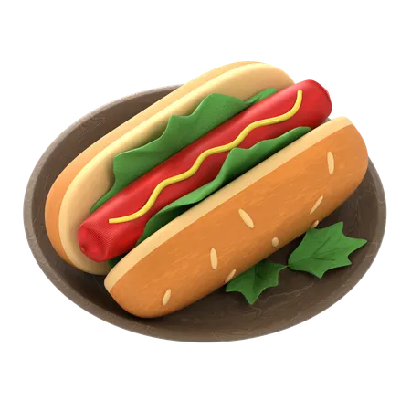 Cachorro-quente  3D Icon