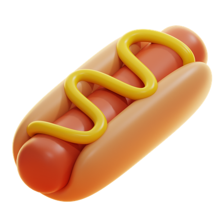 Cachorro-quente  3D Icon