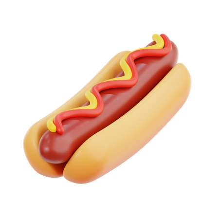 Cachorro-quente  3D Icon