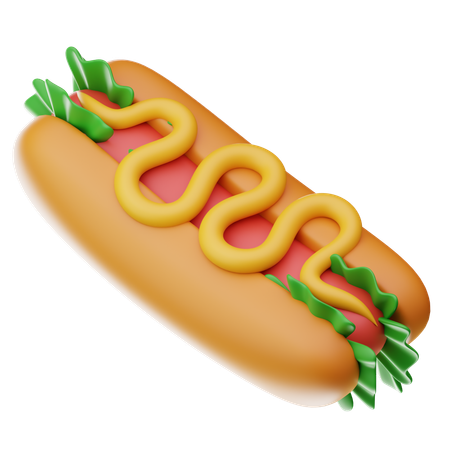 Cachorro-quente  3D Icon