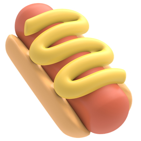 Cachorro-quente  3D Illustration