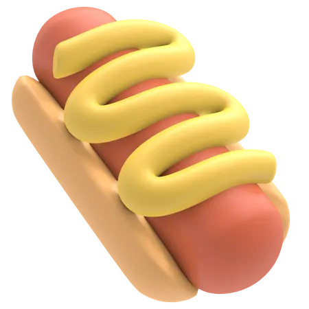 Cachorro-quente  3D Illustration