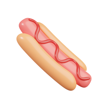 Cachorro-quente  3D Icon