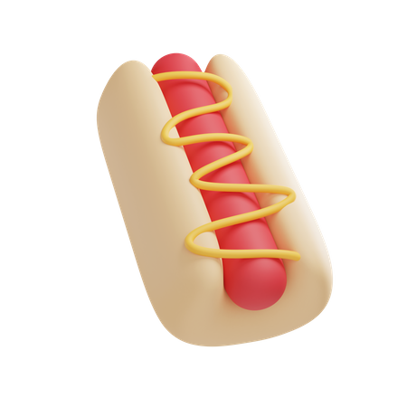 Cachorro-quente  3D Illustration