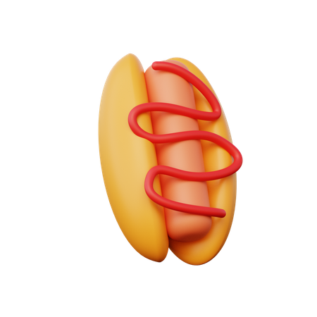 Cachorro-quente  3D Illustration