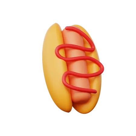 Cachorro-quente  3D Illustration