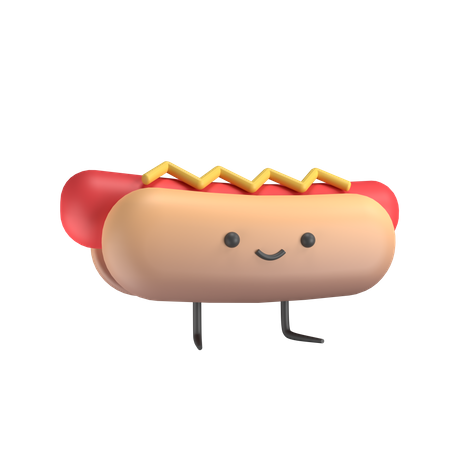 Cachorro-quente  3D Illustration