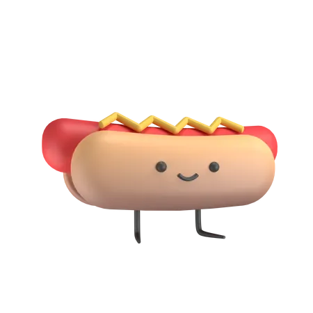 Cachorro-quente  3D Illustration