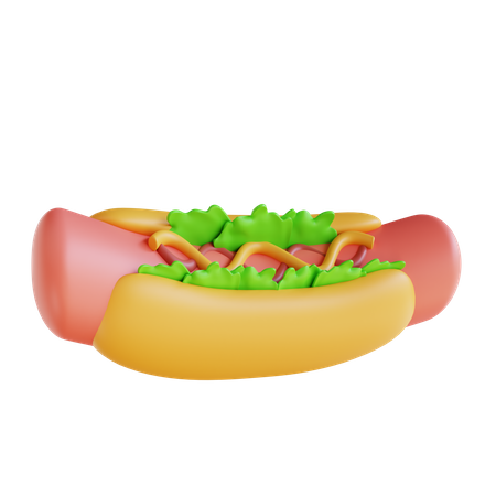 Cachorro-quente  3D Icon