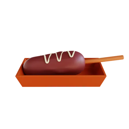 Salsicha empanada  3D Icon