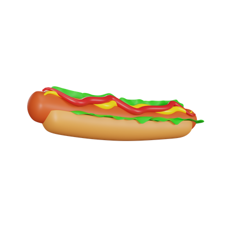 Cachorro-quente  3D Icon