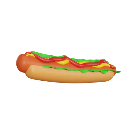 Cachorro-quente  3D Icon