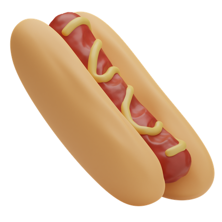 Cachorro-quente  3D Icon