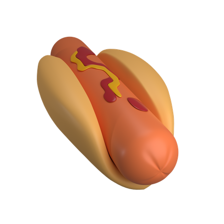 Cachorro-quente  3D Icon