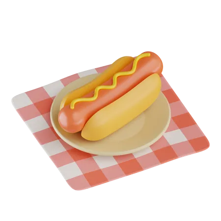 Cachorro-quente  3D Icon