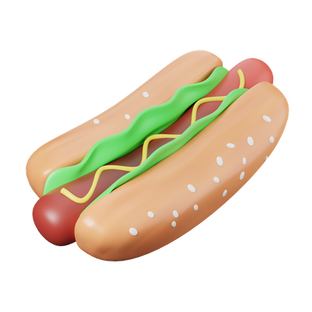 Cachorro-quente  3D Icon