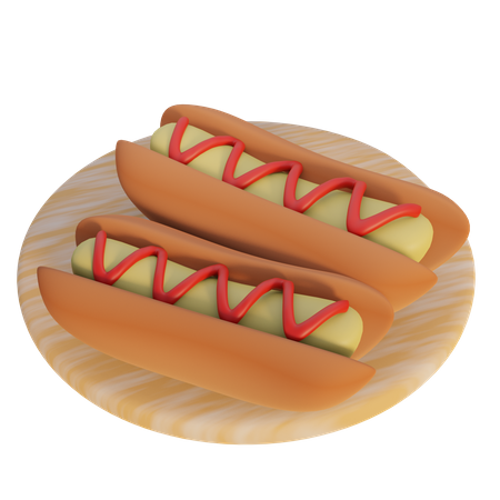 Cachorro-quente  3D Icon