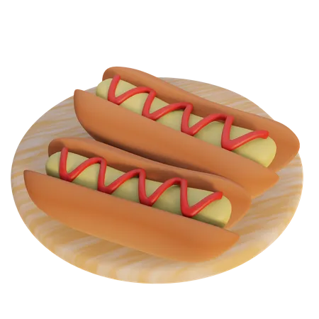 Cachorro-quente  3D Icon