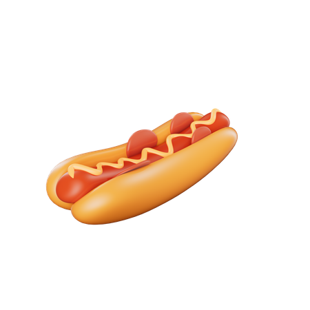 Cachorro-quente  3D Icon