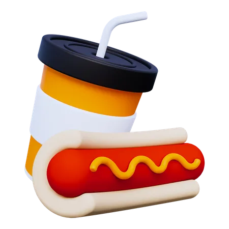 Cachorro-quente  3D Icon