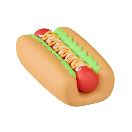 Cachorro-quente  3D Icon